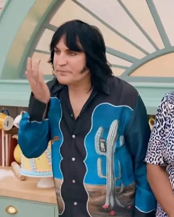 The Great British Bake Off Noel Fielding Haunted By An Owl Long Sleeve Shirt WorthVee