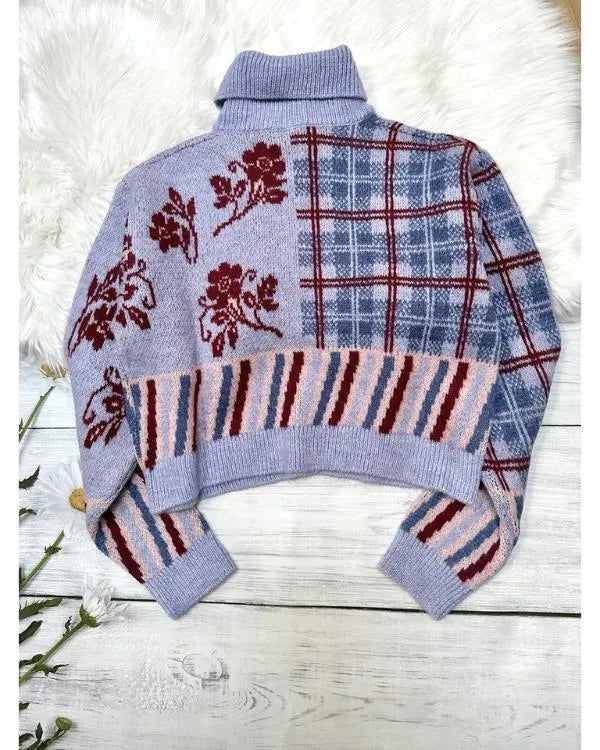 The Great Pottery Throwdown S09 Lilac Mix Print Cardigan