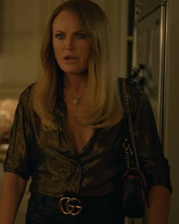 The Hunting Wives Malin Akerman Silk Blouse Clanton Jacket