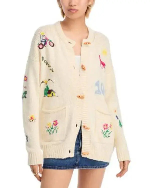 The Long Drop Intarsia Knitted Cardigan WorthVee