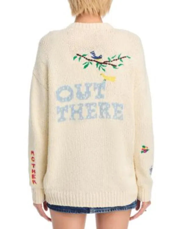The Long Drop Intarsia Knitted Cardigan