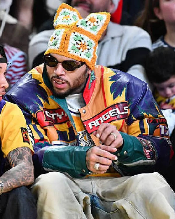 The Los Angeles Lakers Game Chris Brown Jacket