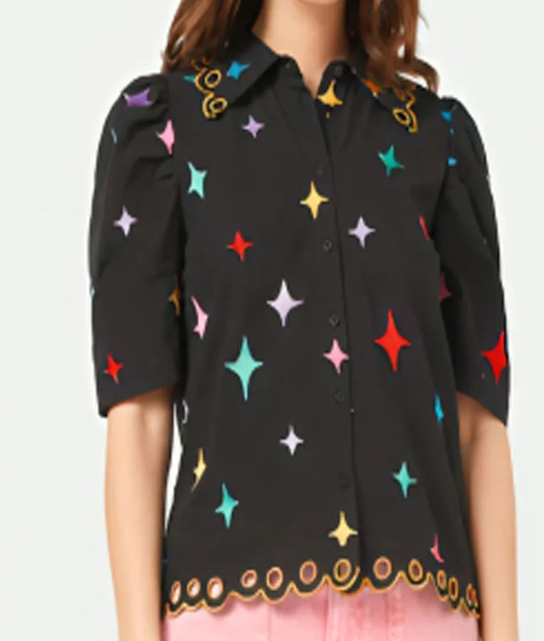 The Project Myf Warhurst Black Printed Shirt