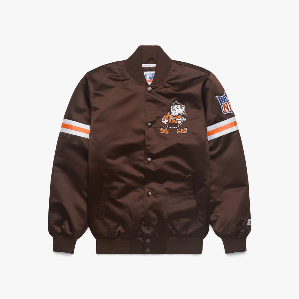 Starter Cleveland Browns Heavyweight Satin Jacket WorthVee