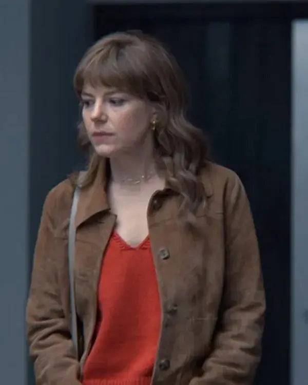 The Revenge Club S01 Emily Hunter Brown Suede Jacket WorthVee