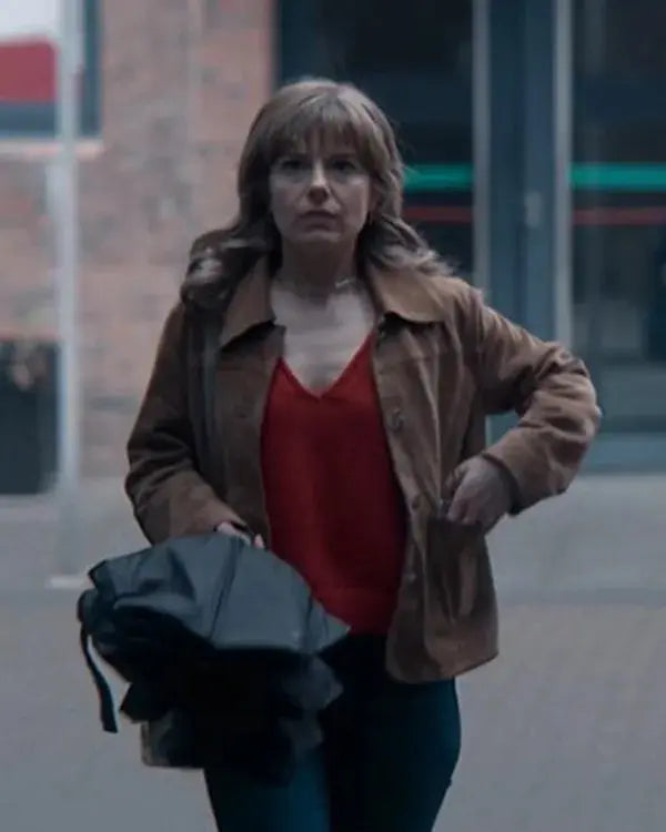 The Revenge Club S01 Emily Hunter Brown Suede Jacket WorthVee