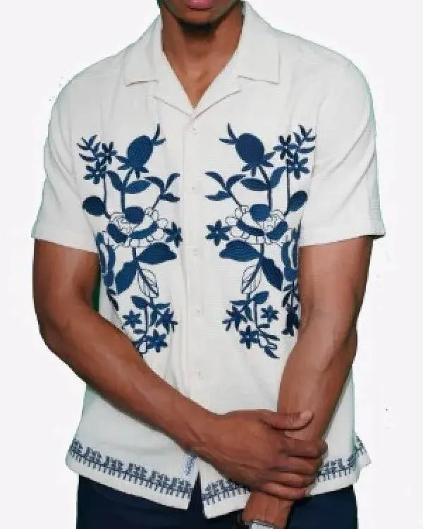 The Revenge Club S01 Eoin Duffy White Floral Shirt WorthVee