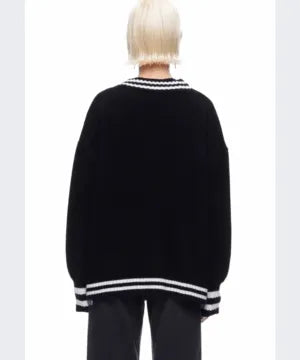 The Striped Oversized Cashmere Cardigan Sweater