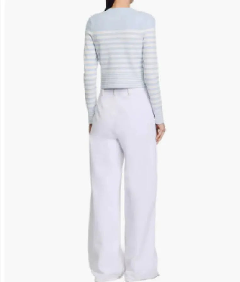 The Today Show 2025 Jenna Bush Hager Blue Striped Cardigan