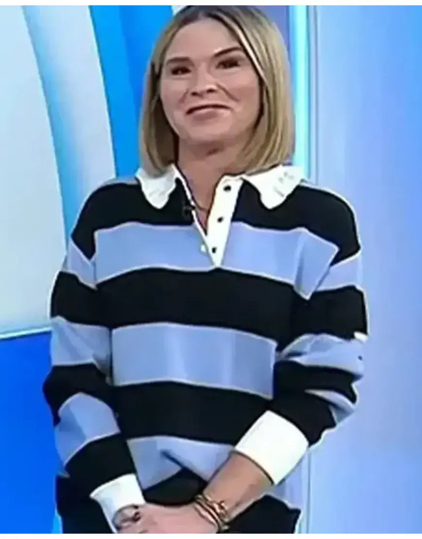 The Today Show 2025 Jenna Bush Hager Stripe Rugby Shirt WorthVee
