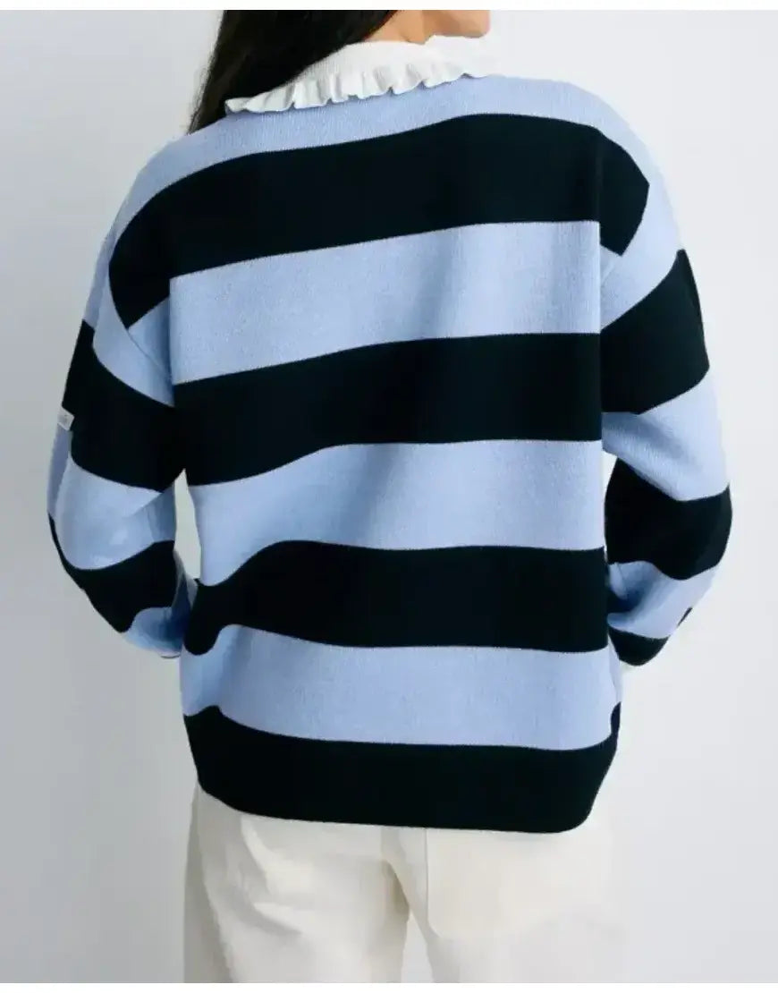 The Today Show 2025 Jenna Bush Hager Stripe Rugby Shirt WorthVee