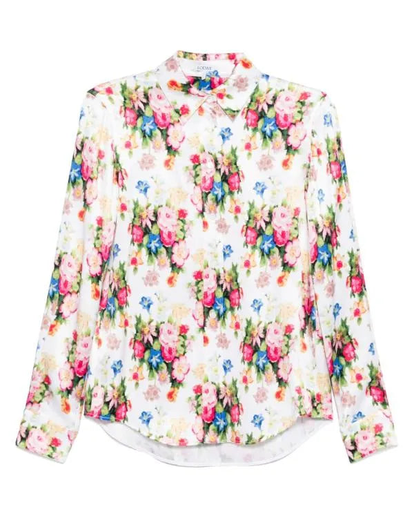 The Today Show 2025 Jill Martin Floral Silk Shirt