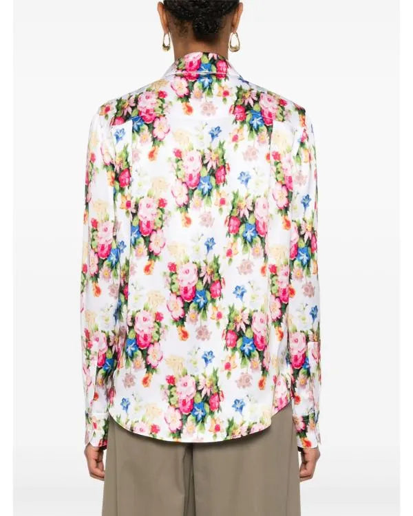 The Today Show 2025 Jill Martin Floral Silk Shirt