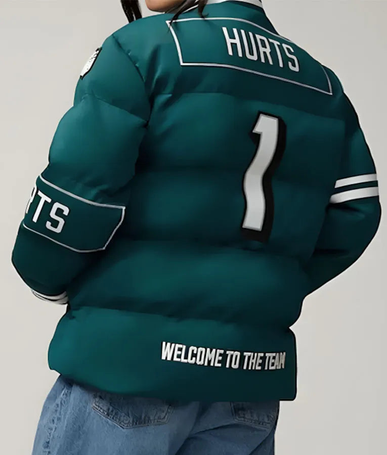 The Today Show 2025 Savannah Guthrie Green Puffer Eagles Jacket
