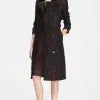The Today Show 2025 Savannah Guthrie Print Leather Collar Trench Coat