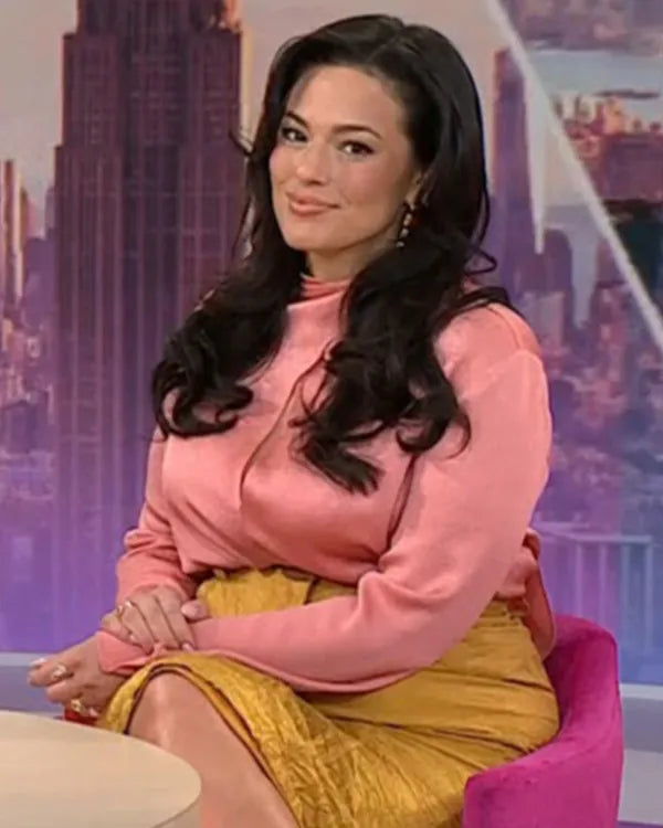 The Today Show 2026 Ashley Graham Pink Keyhole Blouse