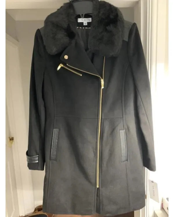 The Today Show 2026 Dylan Dreyer Black Fur Collar Coat