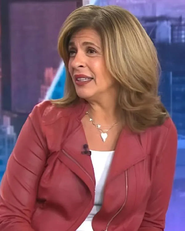 The Today Show 2026 Hoda Kotb Red Leather Jacket