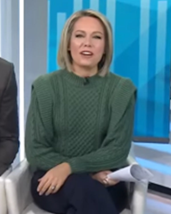 The Today Show Dylan Dreyer White Embroidered Chicken Sweater WorthVee