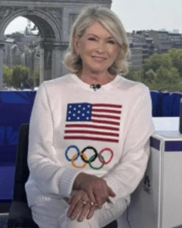 The Today Show Martha Stewart American Flag Olympics Sweater