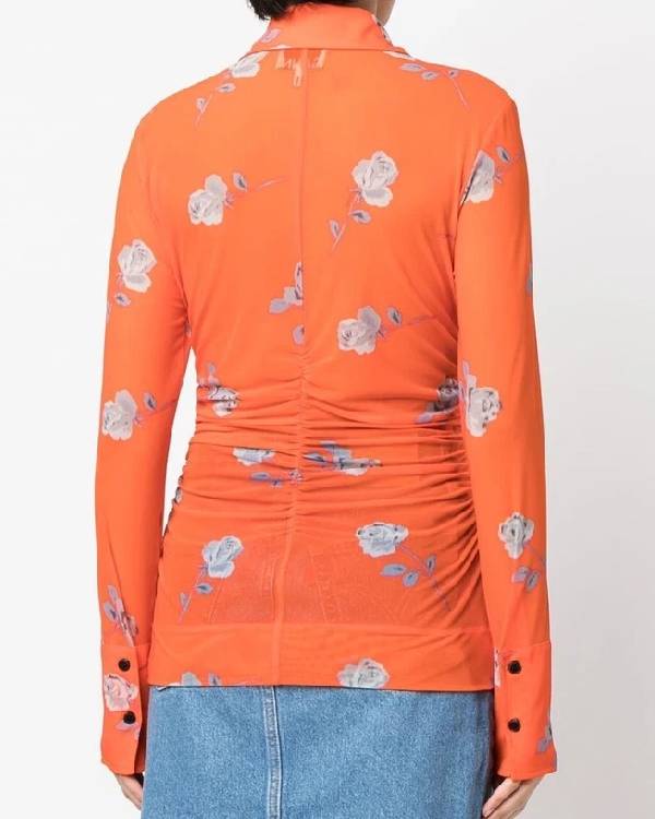 The Today Show Savannah Sellers Orange Floral Shirt Clanton Jacket