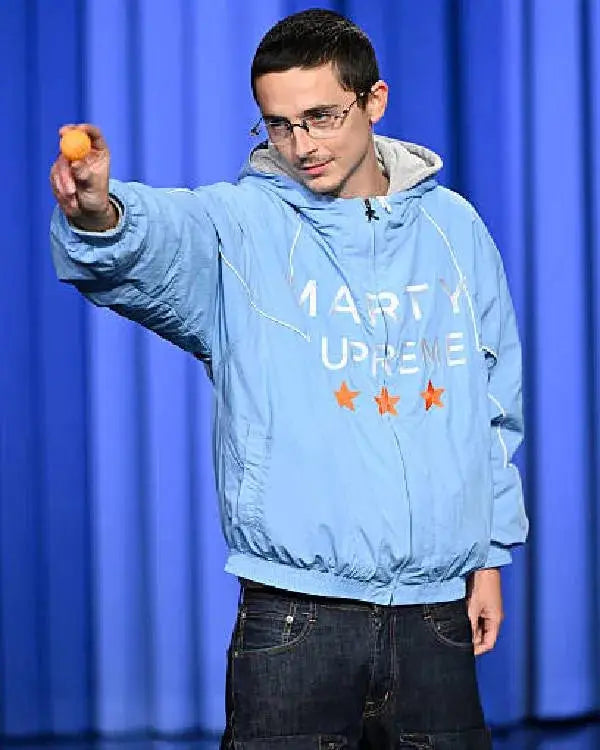 The Tonight Show Starring Jimmy Fallon Timothée Chalamet Blue Hoodie WorthVee