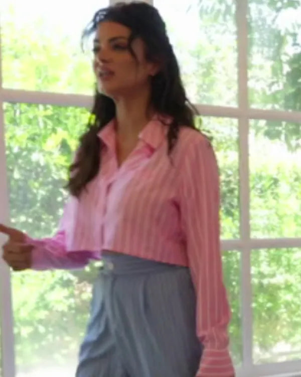 The Valley Persian Style S01 Golnesa Striped Cropped Shirt
