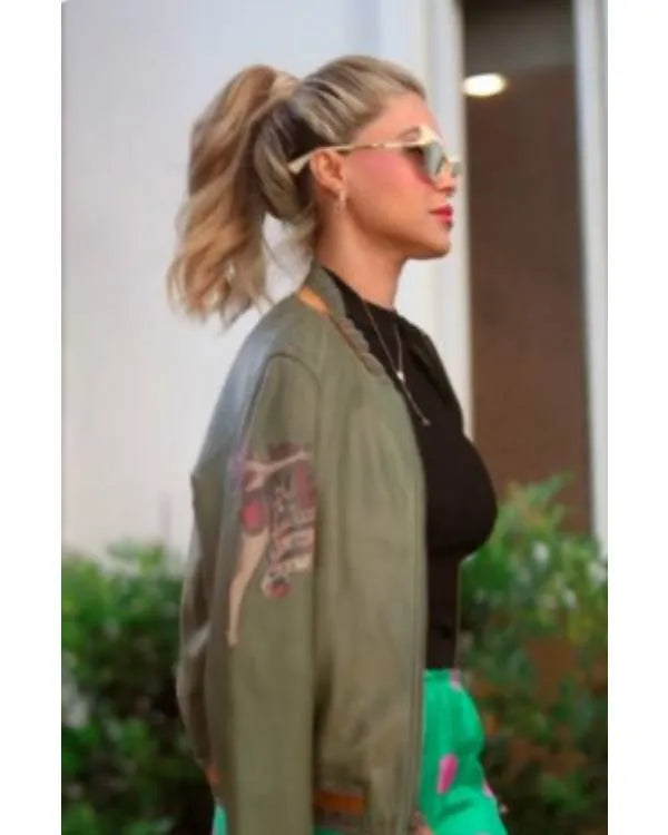 The Valley Persian Style S01 Sky Asakari Green Bomber Jacket