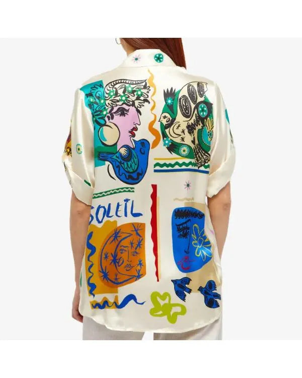 The Valley Persian Style S01 Sky Asakari Soleil Printed Shirt
