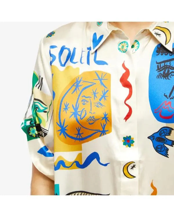 The Valley Persian Style S01 Sky Asakari Soleil Printed Shirt
