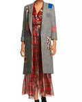 The Valley Persian Style S01 Tanin Nikpey Patchwork Plaid Coat