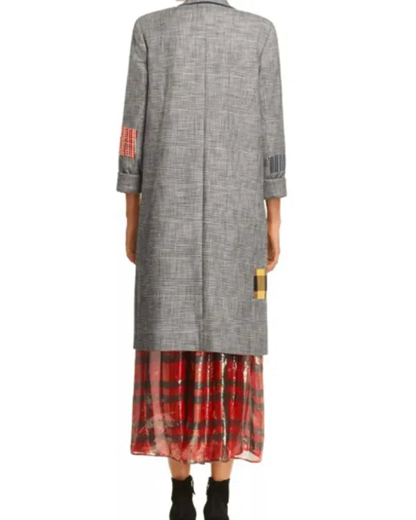The Valley Persian Style S01 Tanin Nikpey Patchwork Plaid Coat