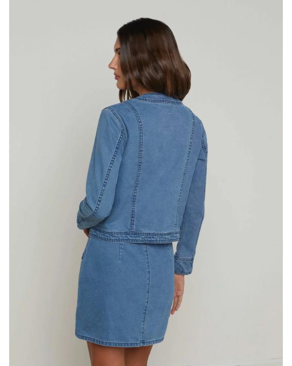 The View 2025 Joy Behar Collarless Denim Jacket Clanton Jacket