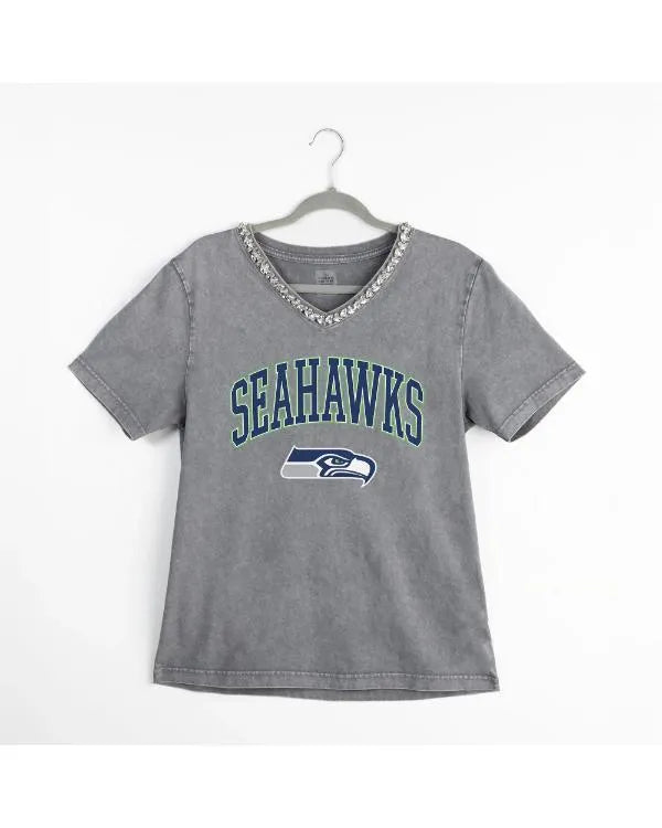 The View 2026 Sara Haines Seattle Seahawks V-Neck T-Shirt