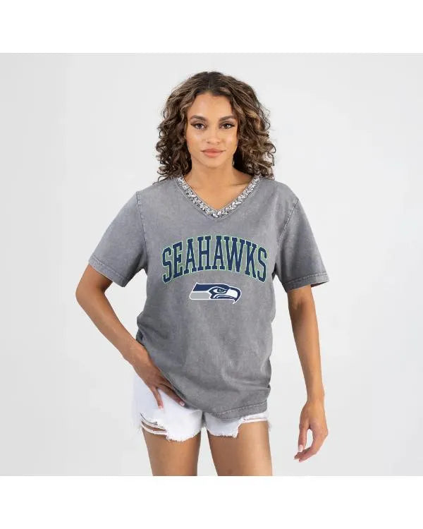 The View 2026 Sara Haines Seattle Seahawks V-Neck T-Shirt