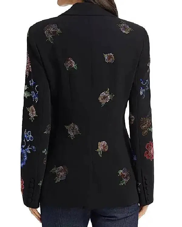 The View S28. Joy Behar Black Floral Embellished Blazer WorthVee
