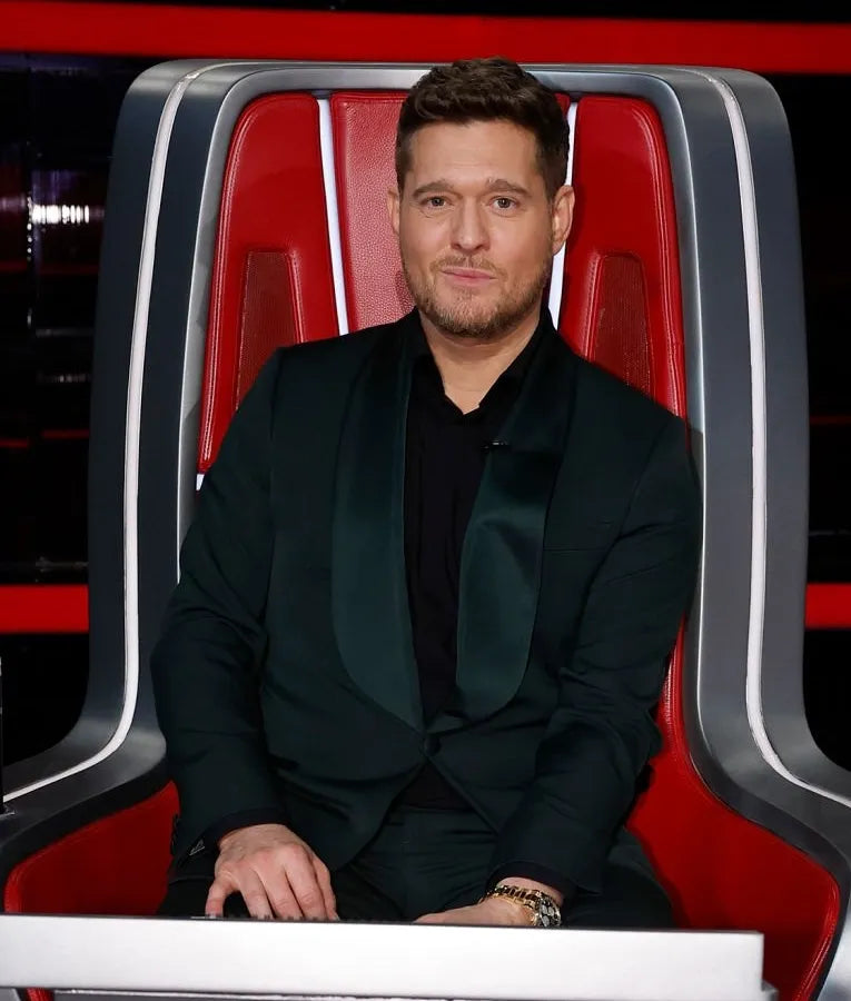 The Voice S26 Michael Bublé Black Shawl Collar Blazer