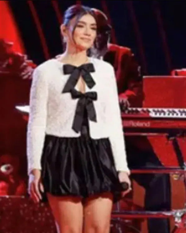 The Voice S28 Gina Miles Sequined Bow-Front Jacket WorthVee