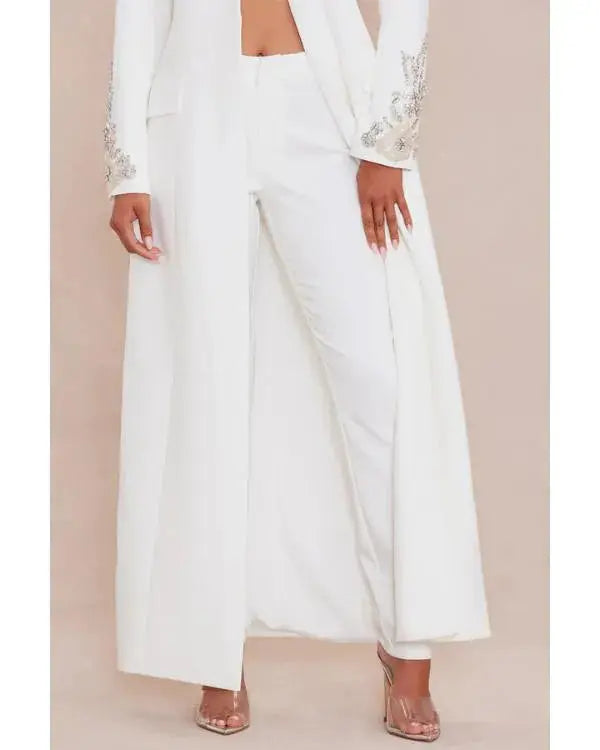 The Voice S28 Jazz McKenzie White Embellished Coat WorthVee