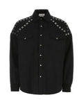 The Voice S28 Peyton Kyle Eye-let Studded Denim Shirt WorthVee