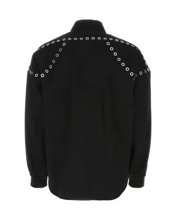 The Voice S28 Peyton Kyle Eye-let Studded Denim Shirt WorthVee