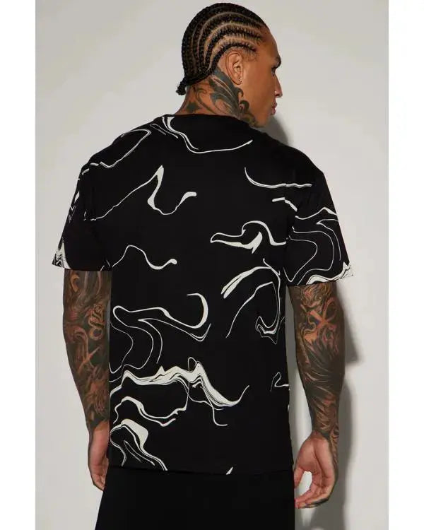 The Voice S28 Ralph Edwards Black Marble Print T-Shirt WorthVee