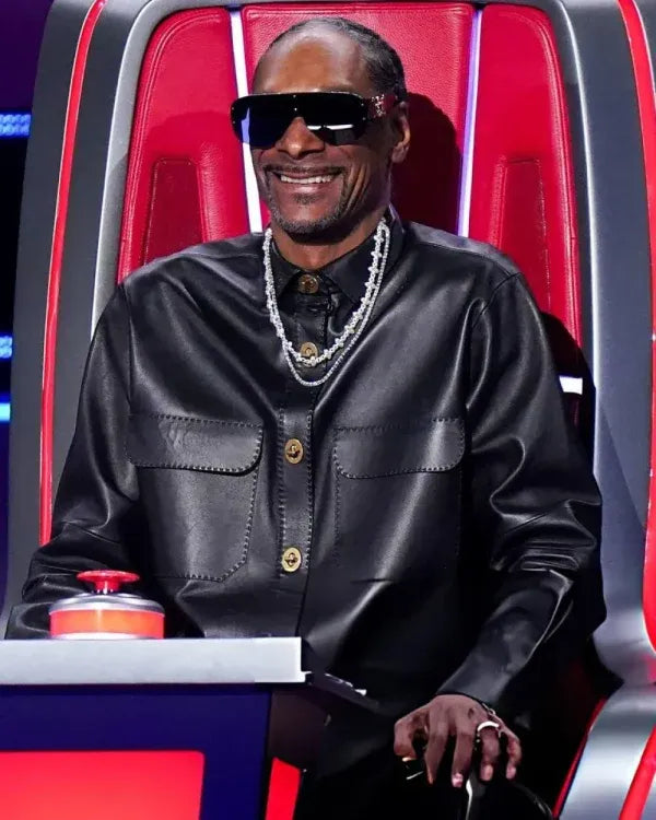 The Voice S28 Snoop Dogg Black Leather Jacket
