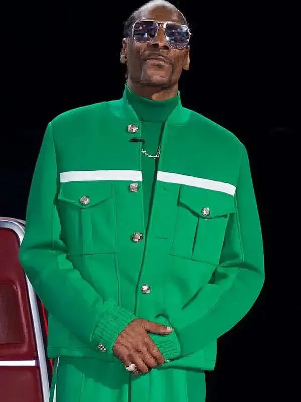 The Voice S28 Snoop Dogg Green Bomber Jacket WorthVee