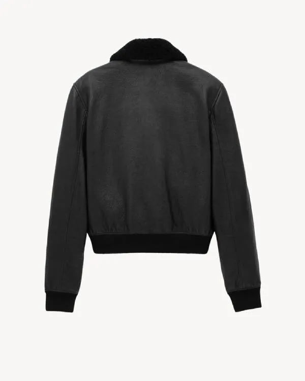 The Voice S29 Promo John Legend Leather Jacket with Fur Collar