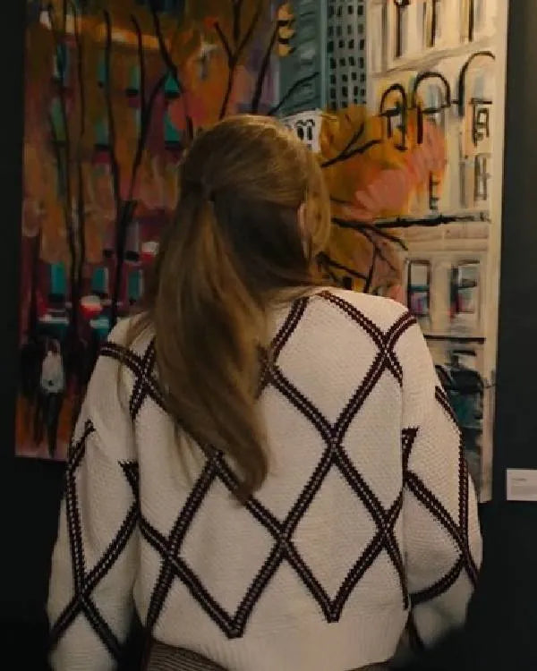 The Way to You Kim Matula Check Sweater