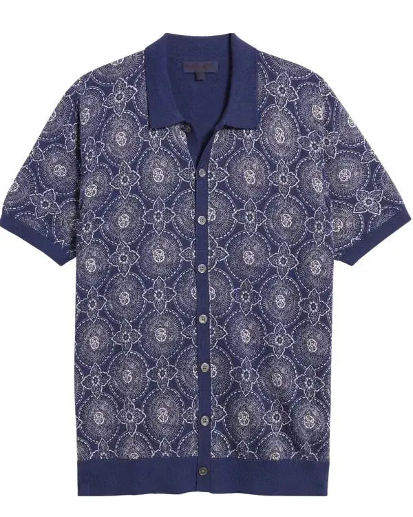 The White Lotus S03 Patrick Schwarzenegger Medallion Print Shirt WorthVee