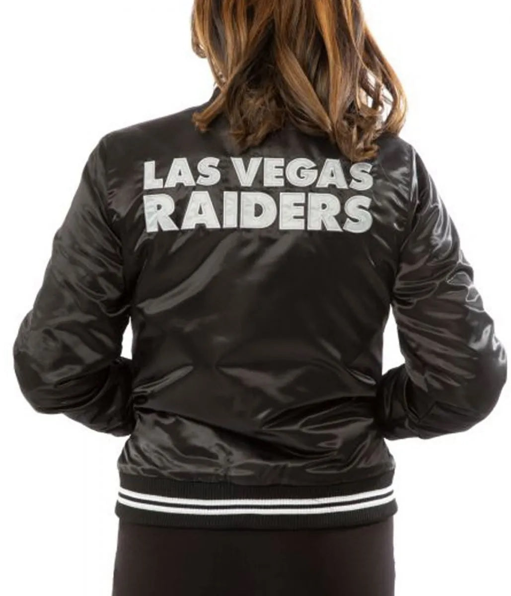Women’s Raiders Las Vegas Satin Starter Jacket WorthVee