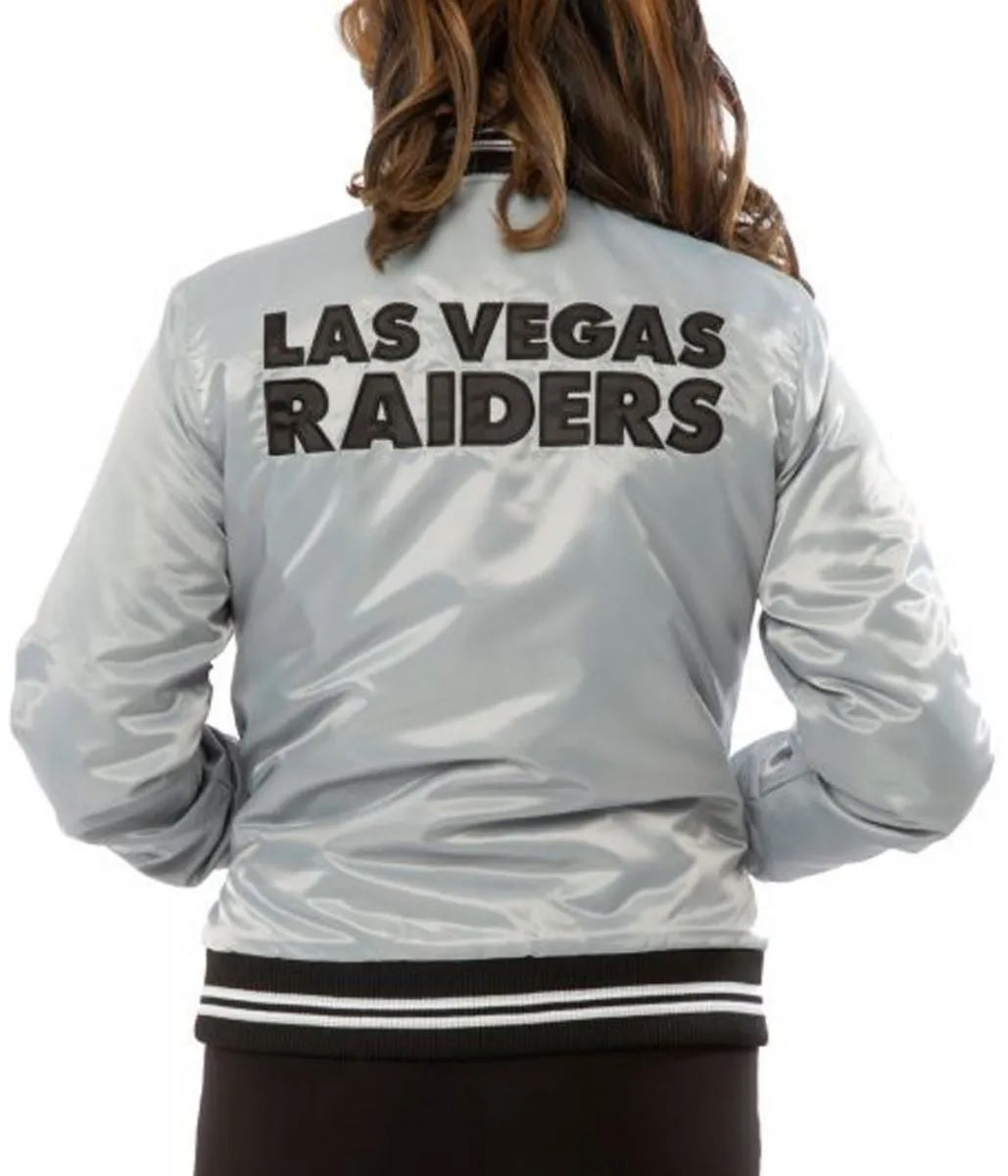 Women’s Raiders Las Vegas Satin Starter Jacket WorthVee