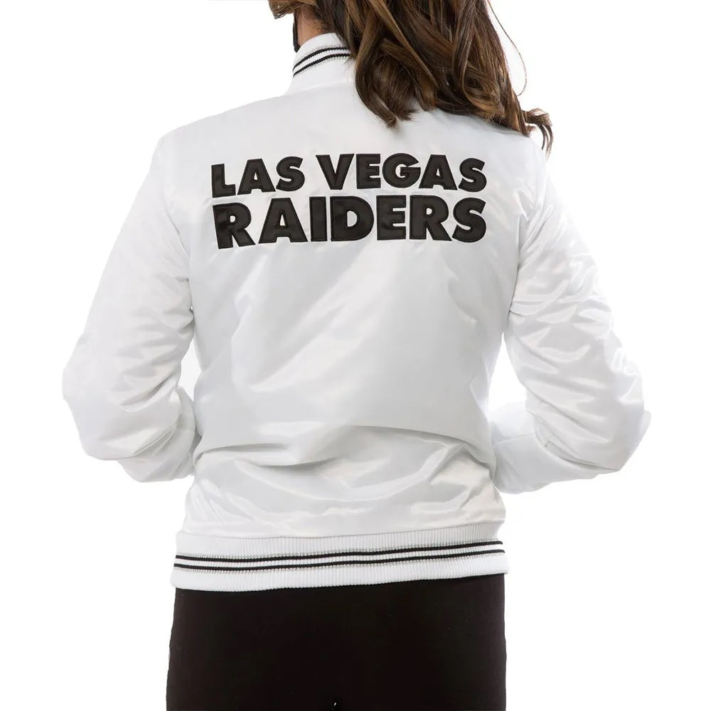 Women’s Raiders Las Vegas Satin Starter Jacket WorthVee